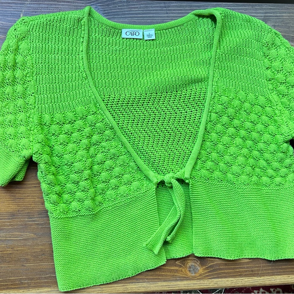 Cato Women's Vibrant Green Cardigan